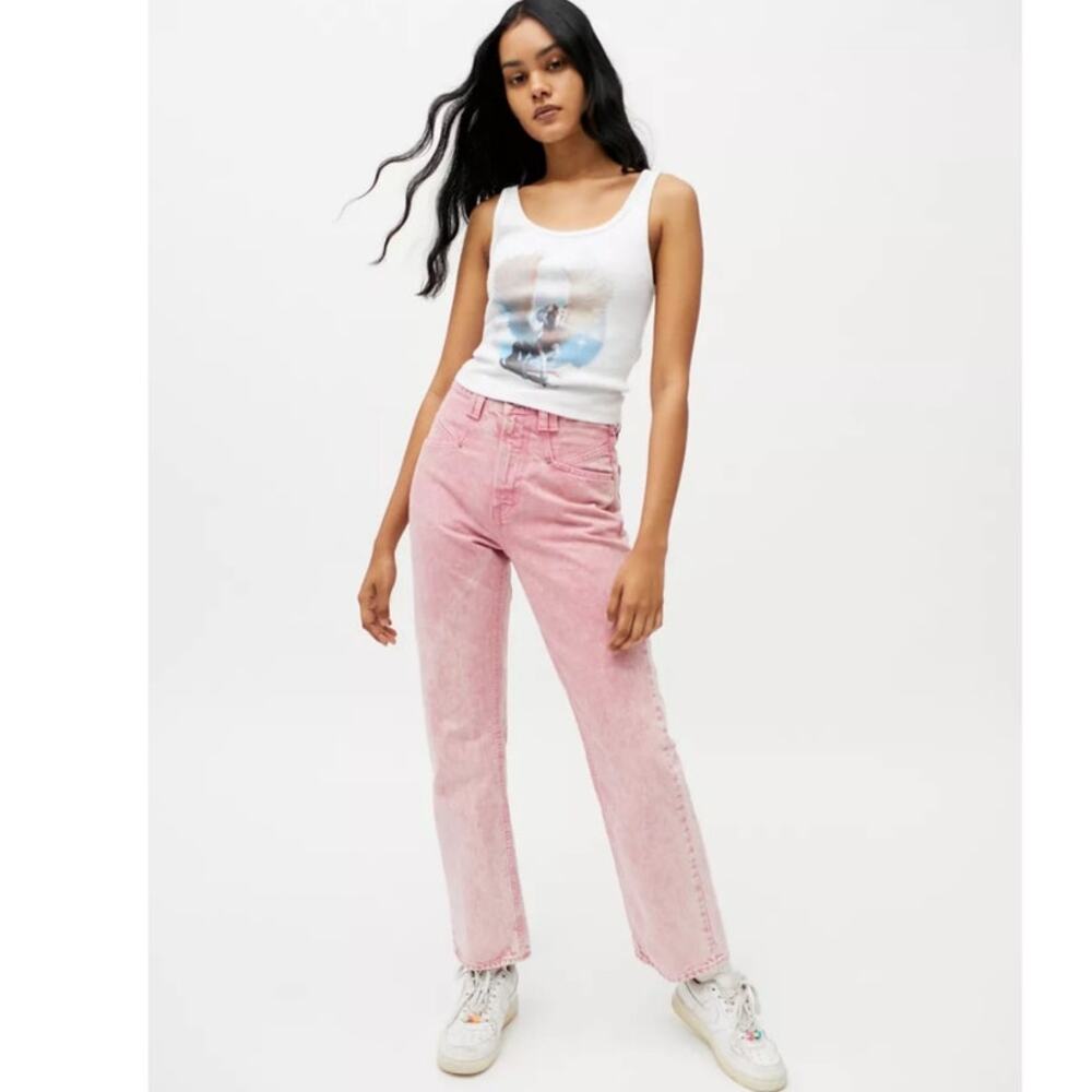 Urban Outfitters BDG Issa High Waisted Cowboy‎ Jean in Pink Size 25